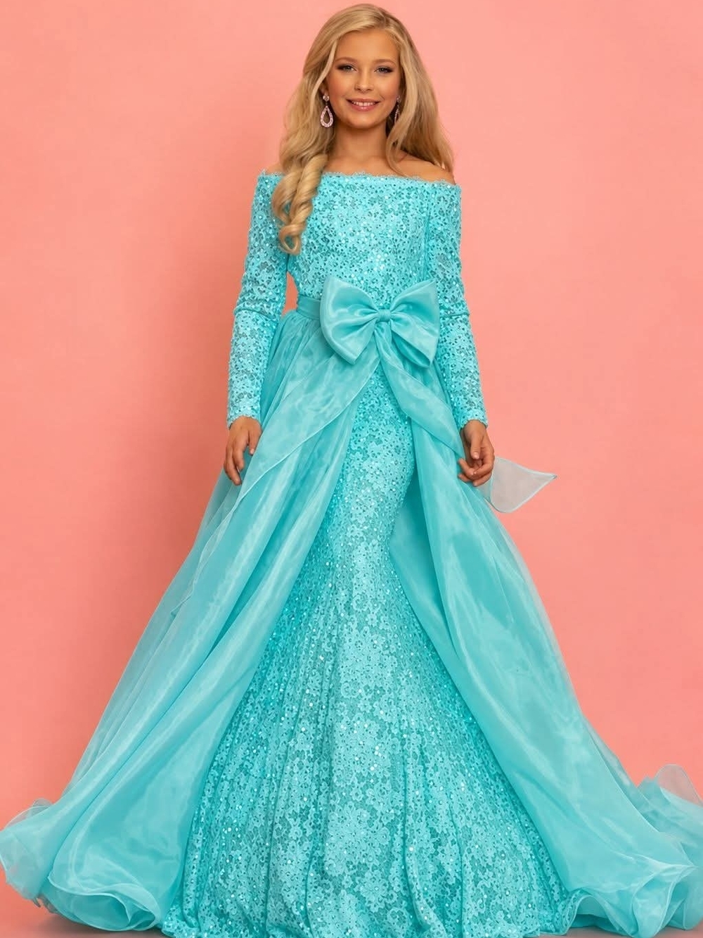 *RARE* Johnathan Kayne Aqua Pageant Gown